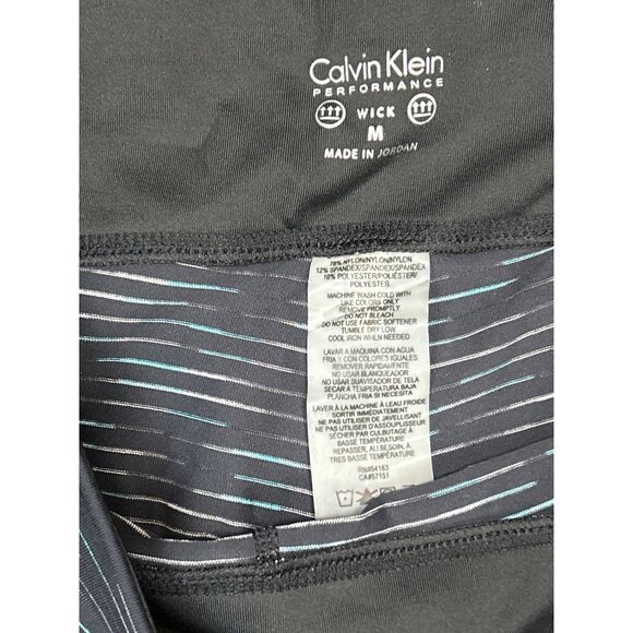 Calvin Klein Performance Sweat-Wicking Striped Cropped Leggings - Medium - Picture 7 of 9